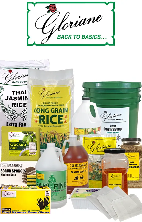 Gloriane brand logo, Canton Food Co.'s signature product line