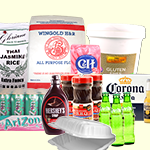 Weekly featured products at Canton Food Co. including rice, sugar, and beverages