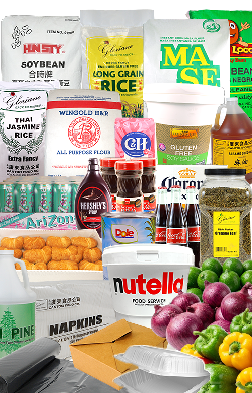 Canton Food Co. wholesale food and beverage products including rice, sauces, and beverages